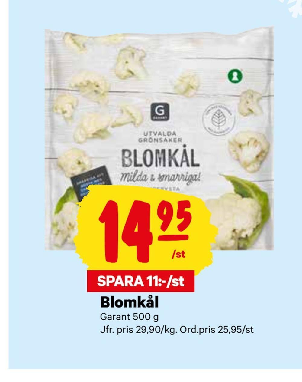 minmatbutik Blomkål erbjuda