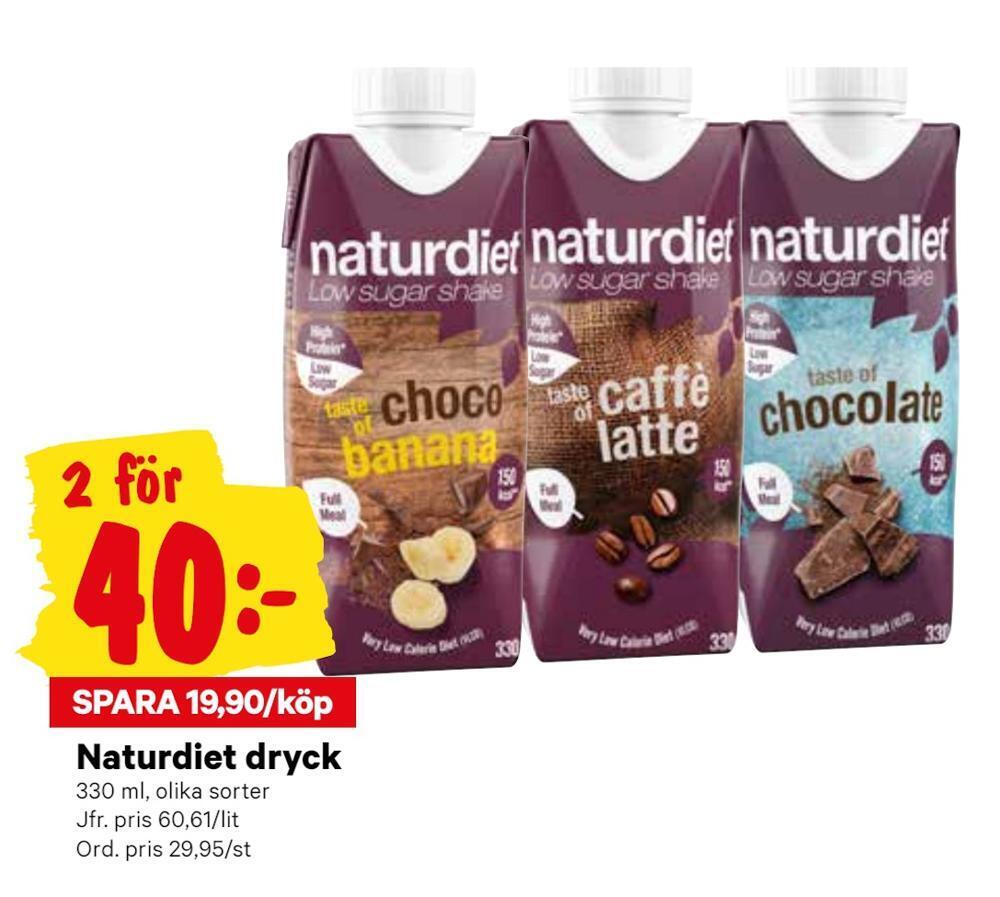 minmatbutik Naturdiet dryck erbjuda