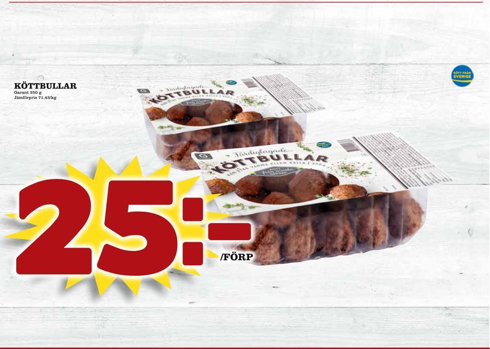 Supergrossen Köttbullar erbjuda