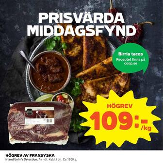 Coop Konsum Högrev av fransyska erbjuda