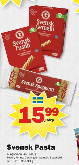 Pekås Svensk pasta erbjuda