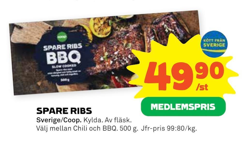 Stora Coop Spare ribs erbjuda
