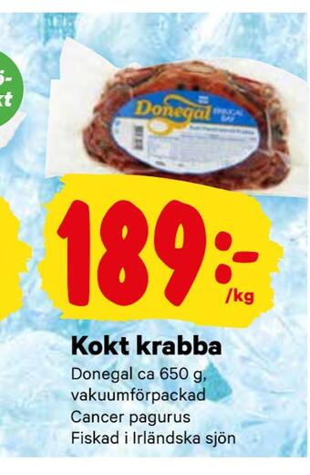 minmatbutik Kokt krabba erbjuda