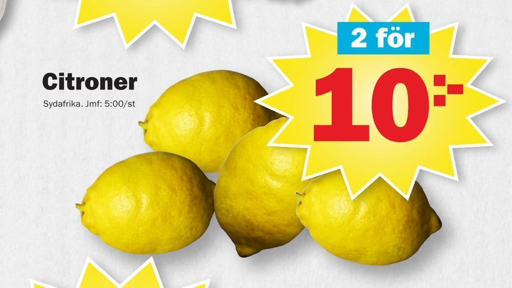 Pekås Citroner erbjuda