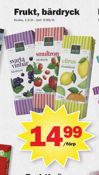 Pekås Frukt, bärdryck erbjuda