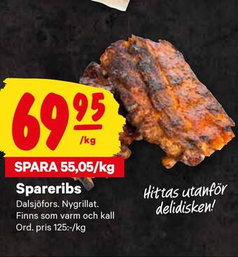 minmatbutik Spareribs erbjuda