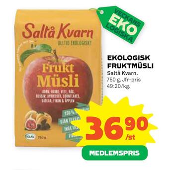 Stora Coop Ekologisk fruktmüsli erbjuda