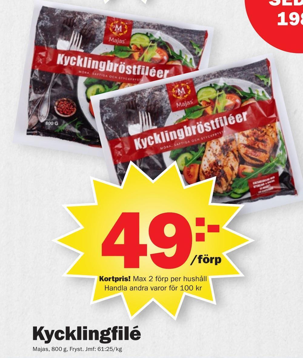 Pekås Kycklingfilé erbjuda