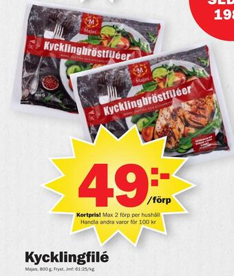 Pekås Kycklingfilé erbjuda