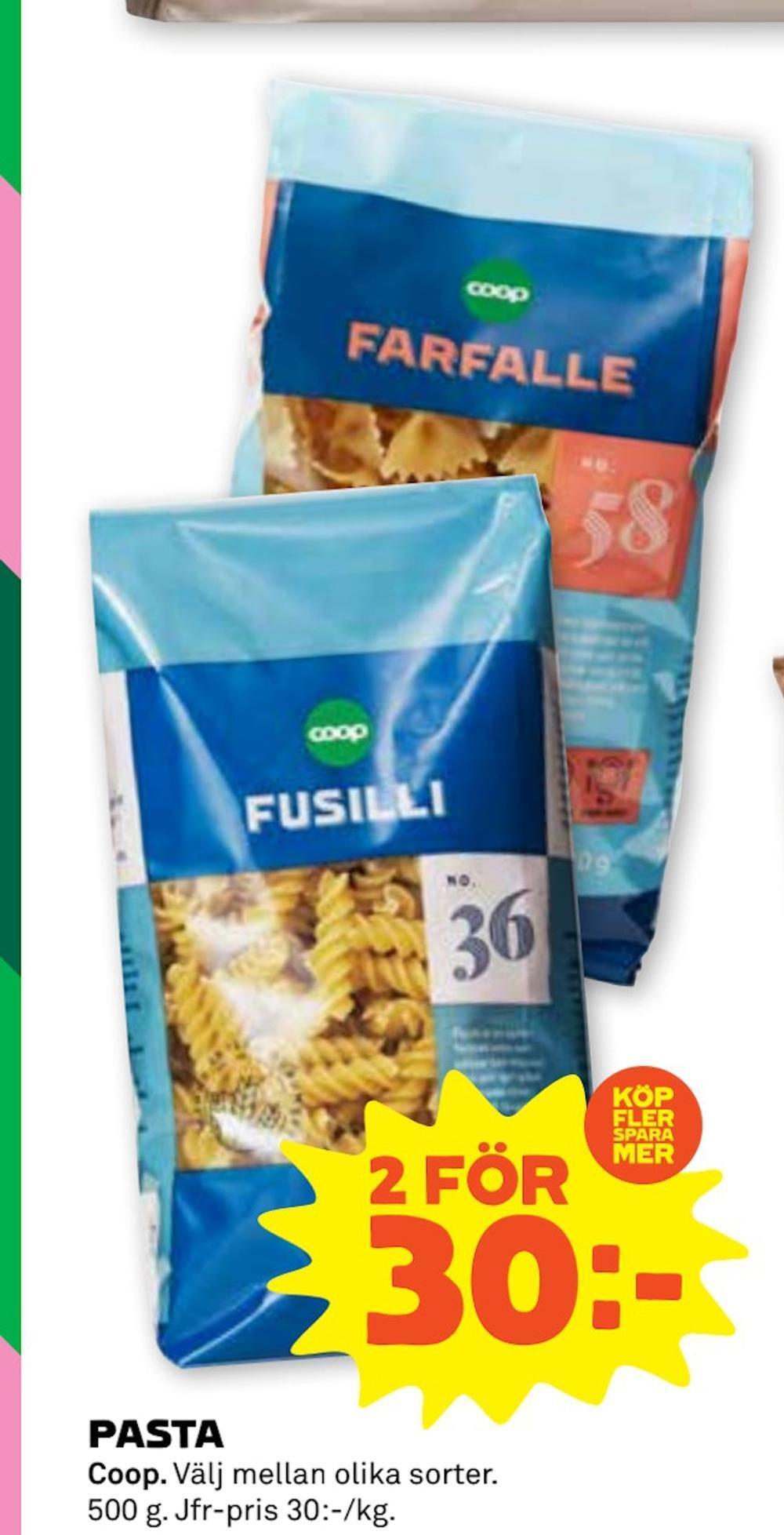 Stora Coop Pasta erbjuda