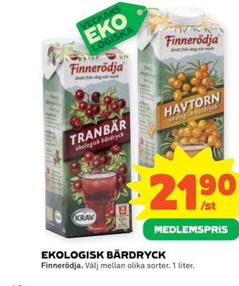 Stora Coop Ekologisk bärdryck erbjuda