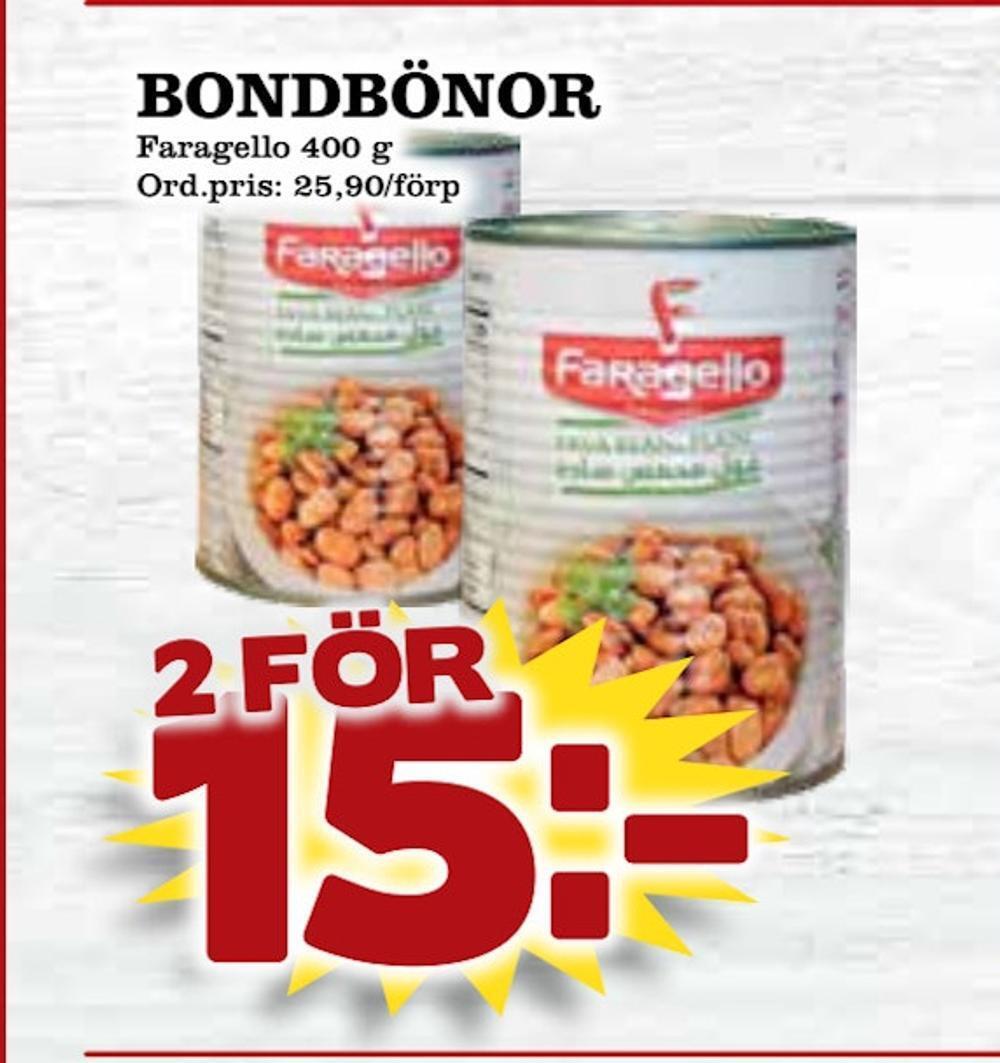 Supergrossen Bondbönor erbjuda