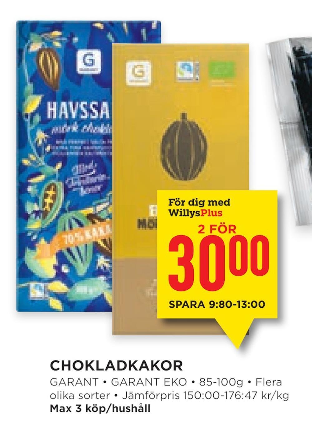 Willys Hemma Chokladkakor erbjuda