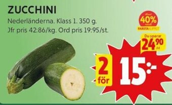 ICA Kvantum ZUCCHINI erbjuda