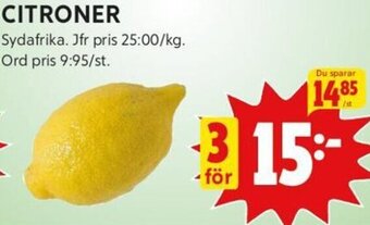 ICA Kvantum CITRONER erbjuda