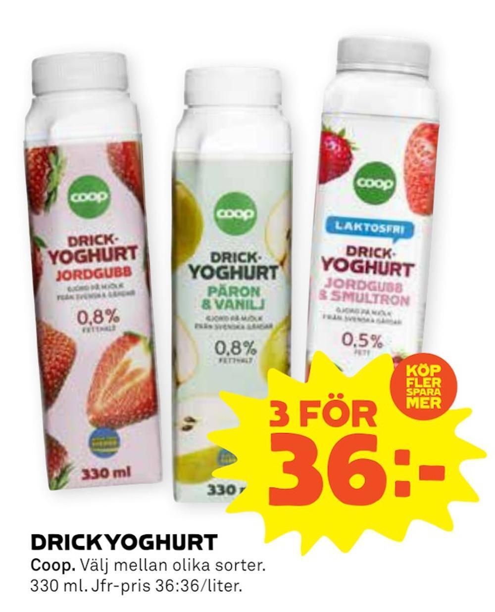 Coop Forum Drickyoghurt erbjuda