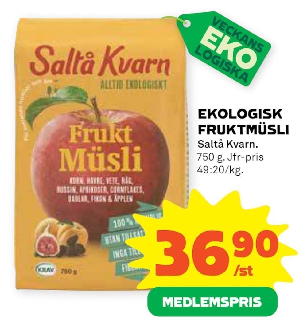 Coop Forum Ekologisk fruktmüsli erbjuda