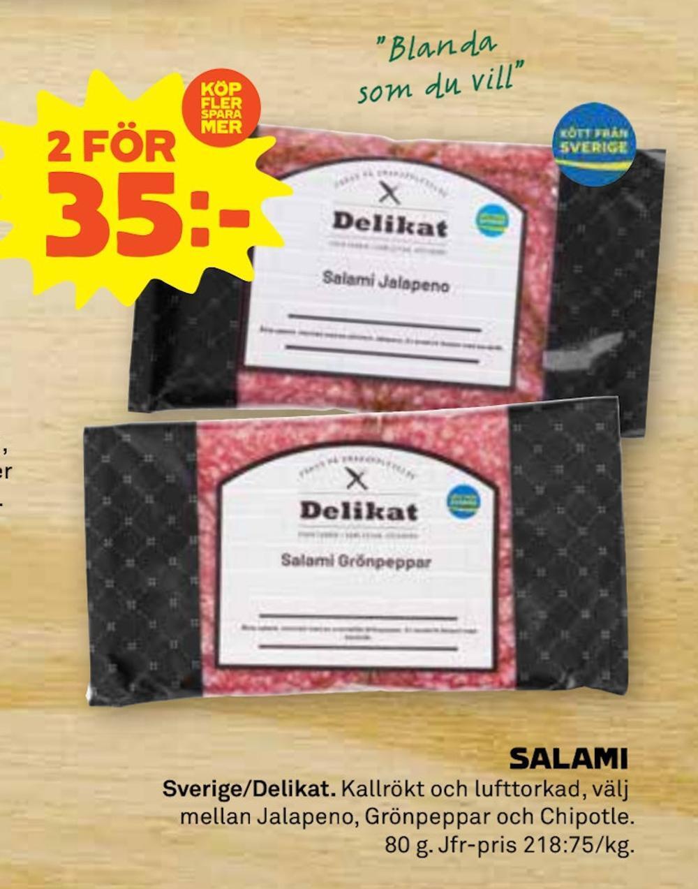 Stora Coop Salami erbjuda