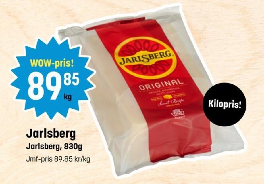Eurocash Jarlsberg, 830g erbjuda