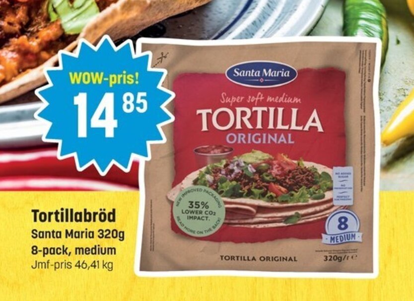 Eurocash Tortillabröd Santa Maria 320g erbjuda