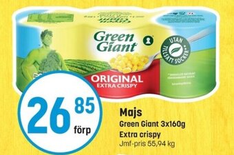 Eurocash Majs Green Giant 3x160g Extra crispy erbjuda