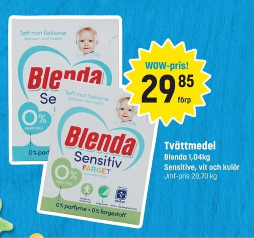 Eurocash Tvättmedel Blenda 1,04kg erbjuda