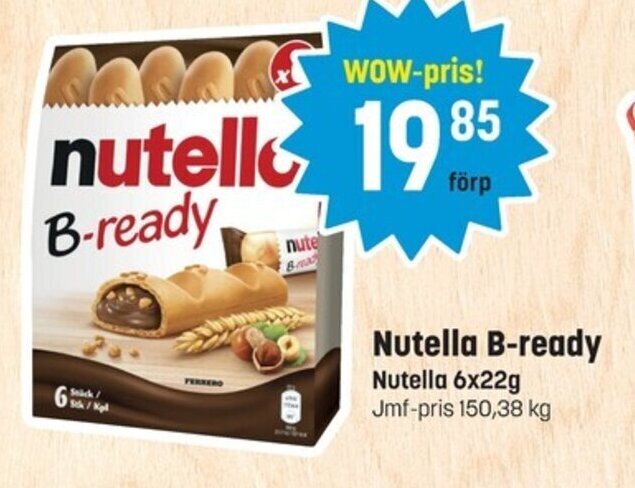 Eurocash Nutella B-ready erbjuda
