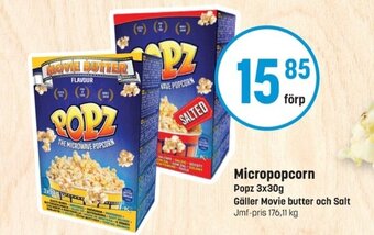 Eurocash Micropopcorn Popz 3x30g erbjuda