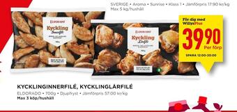 Willys Kycklinginnerfilé, kycklinglårfilé erbjuda