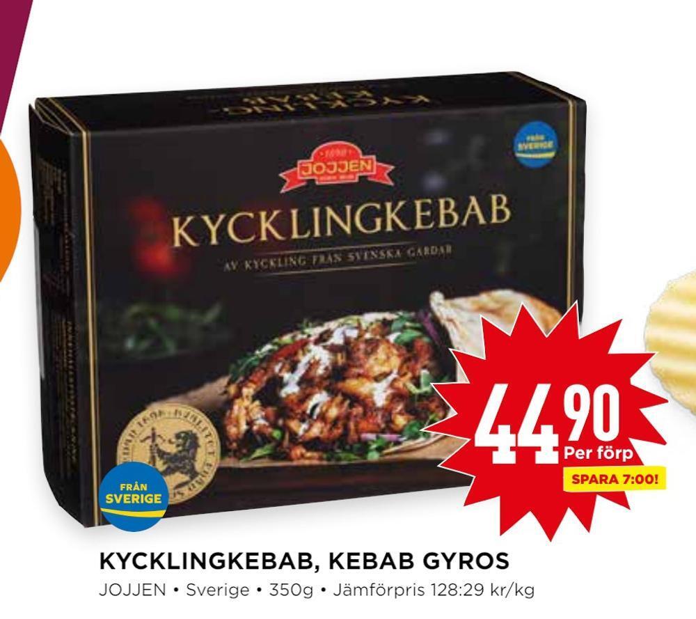 Willys Kycklingkebab, kebab gyros erbjuda