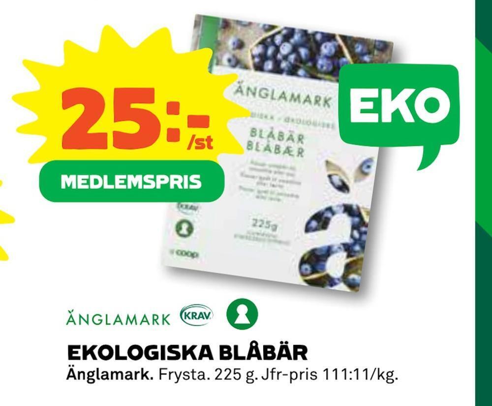 Coop Ekologiska blåbär erbjuda