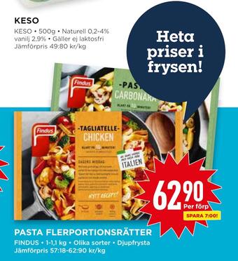 Willys Pasta flerportionsrätter erbjuda