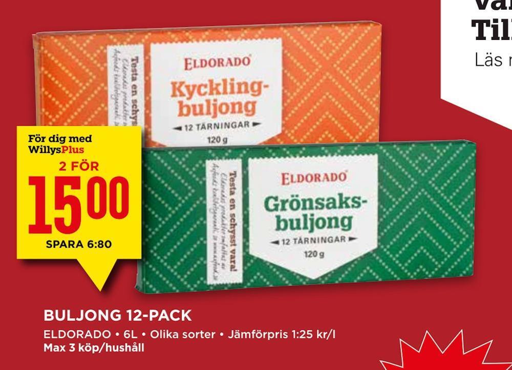 Willys Buljong 12-pack erbjuda