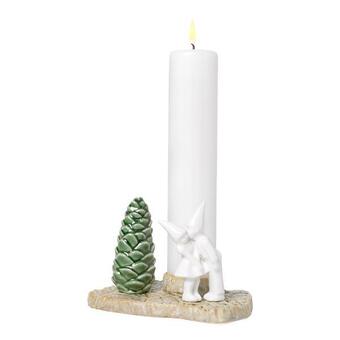 Kitch'n Christmas tales ljusstake kiss 11,5 cm vit/grön erbjuda