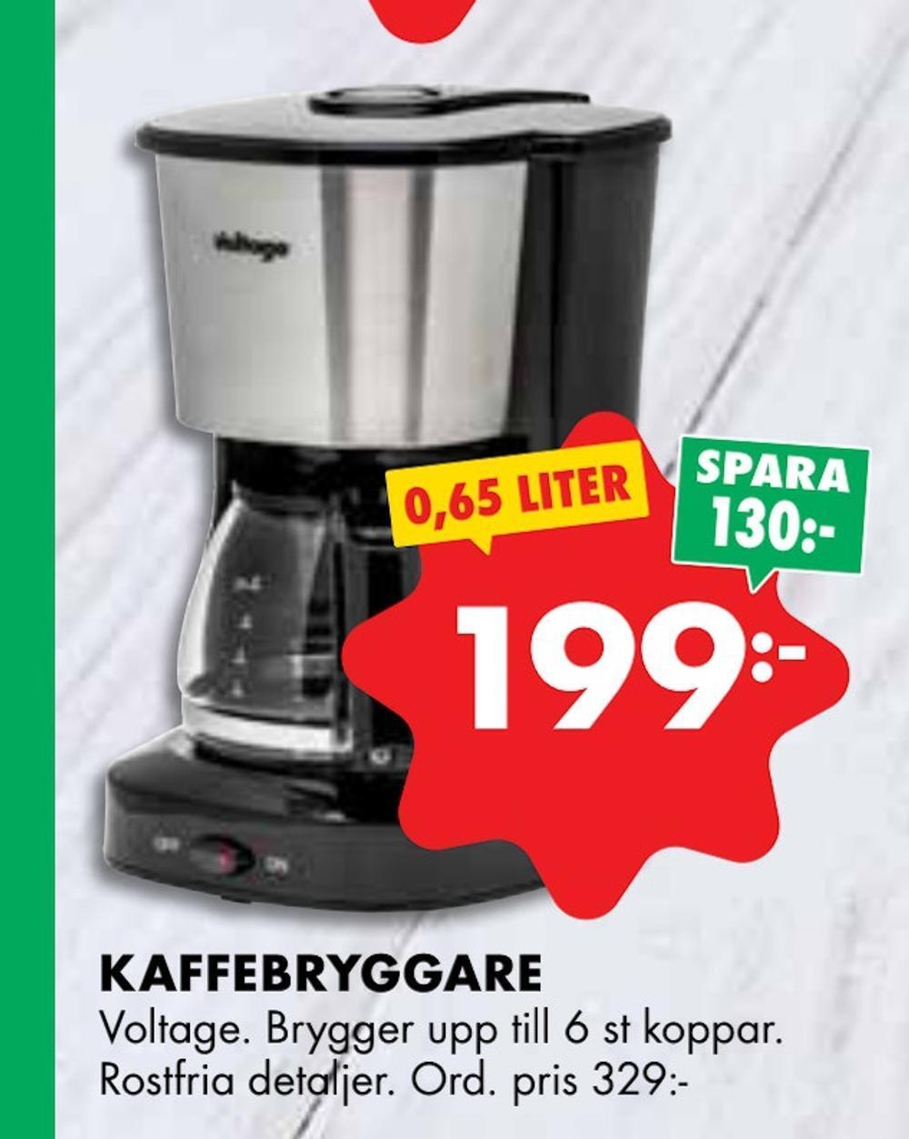 ÖoB Kaffebryggare erbjuda