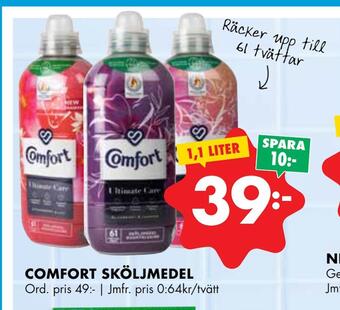 ÖoB Comfort sköljmedel erbjuda