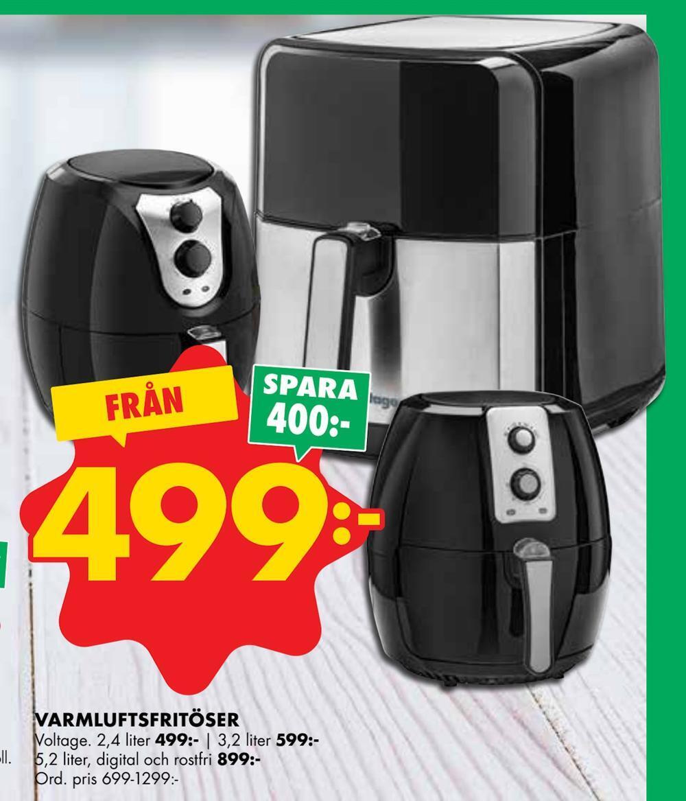 ÖoB Varmluftsfritöser erbjuda