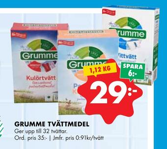 ÖoB Grumme tvättmedel erbjuda