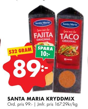 ÖoB Santa maria kryddmix erbjuda