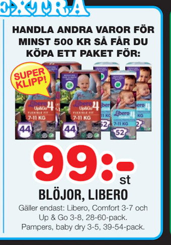 Nya Pulsen Blöjor, libero erbjuda