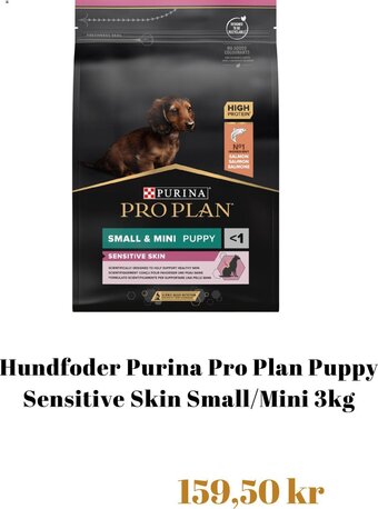 Hundfoder Purina Pro Plan Puppy Sensitive Skin Small/Mini 3kg