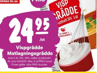 City Gross Vispgrädde Matlagningsgrädde erbjuda
