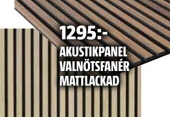 Bauhaus AKUSTIKPANEL VALNÖTSFANÉR MATTLACKAD erbjuda