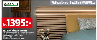 Bauhaus BELYSNING FÖR AKUSTIKPANEL erbjuda