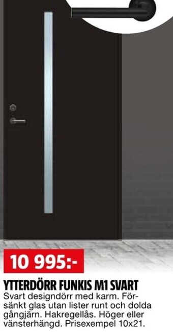 Bauhaus YTTERDÖRR FUNKIS M1 SVART erbjuda