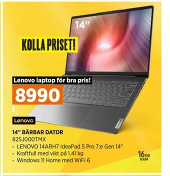 Power Lenovo laptop erbjuda