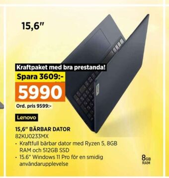 Power Lenovo laptop erbjuda