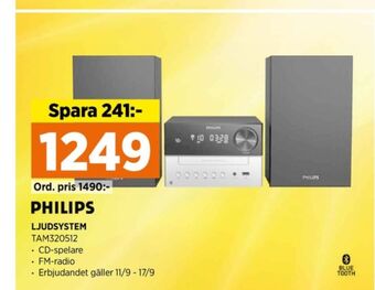 Power Philips hifi system erbjuda