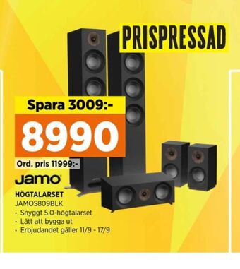 Power Jamo högtalare erbjuda