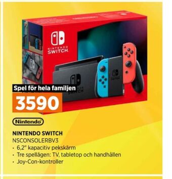 Power Nintendo switch spelkonsol erbjuda